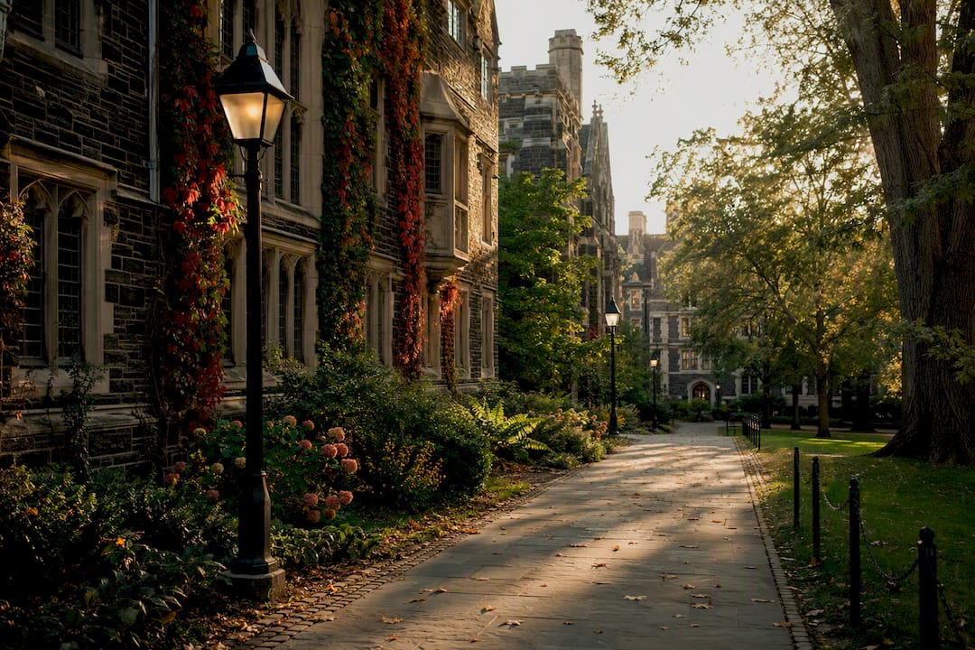 Princeton University historic campus pathway