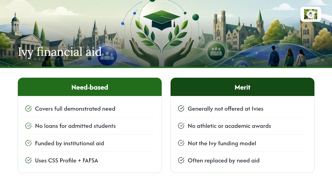 Diagram of Ivy League financial aid models