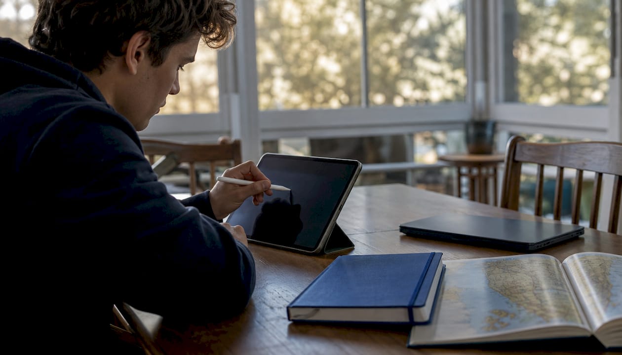 High school student planning rigorous courses