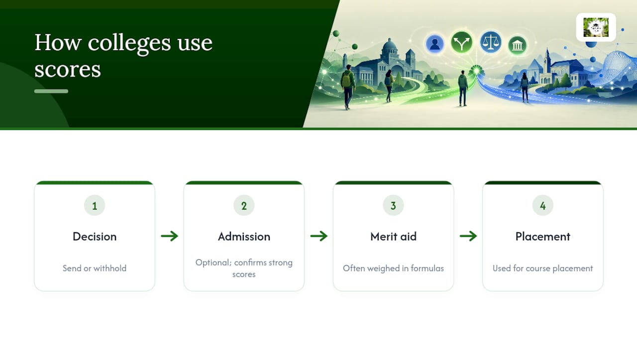 Three ways colleges use submitted scores