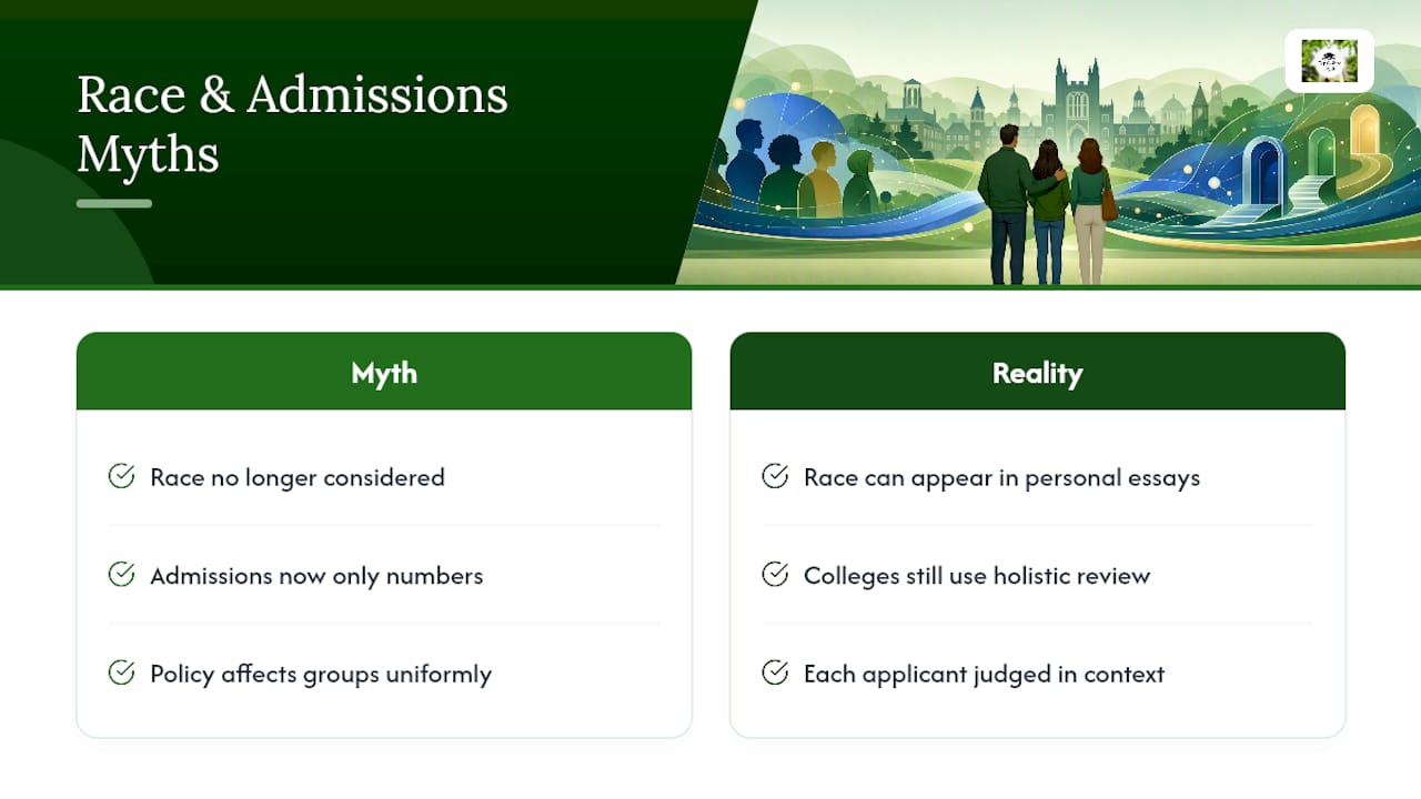 Misconceptions About Race and Affirmative Action Policies — overview diagram