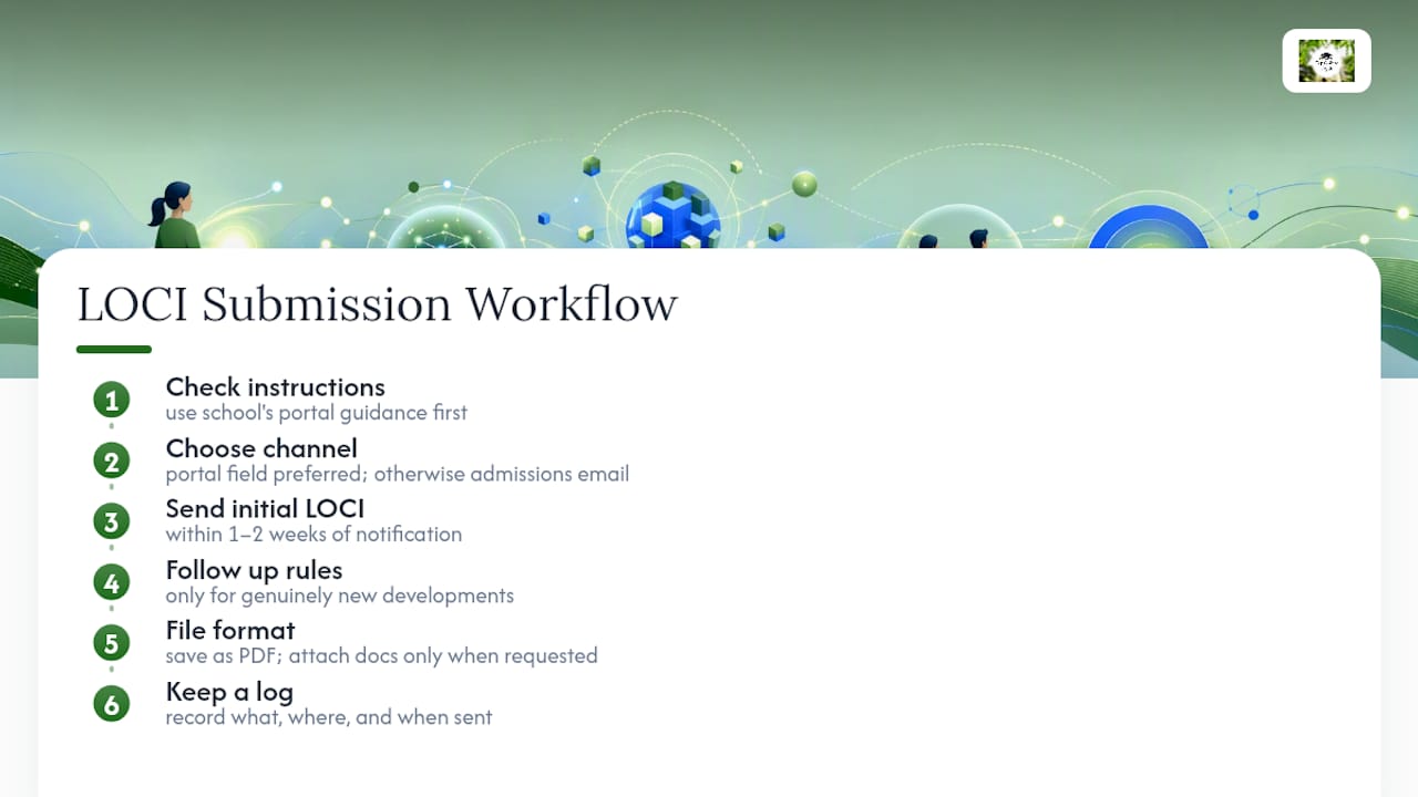 Letter submission timing and tracking workflow