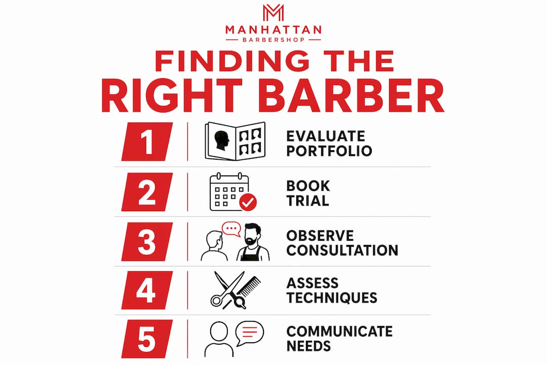 Infographic steps to find skilled textured hair barber