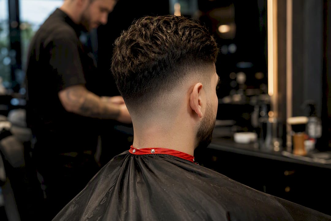 Finished drop fade viewed from behind