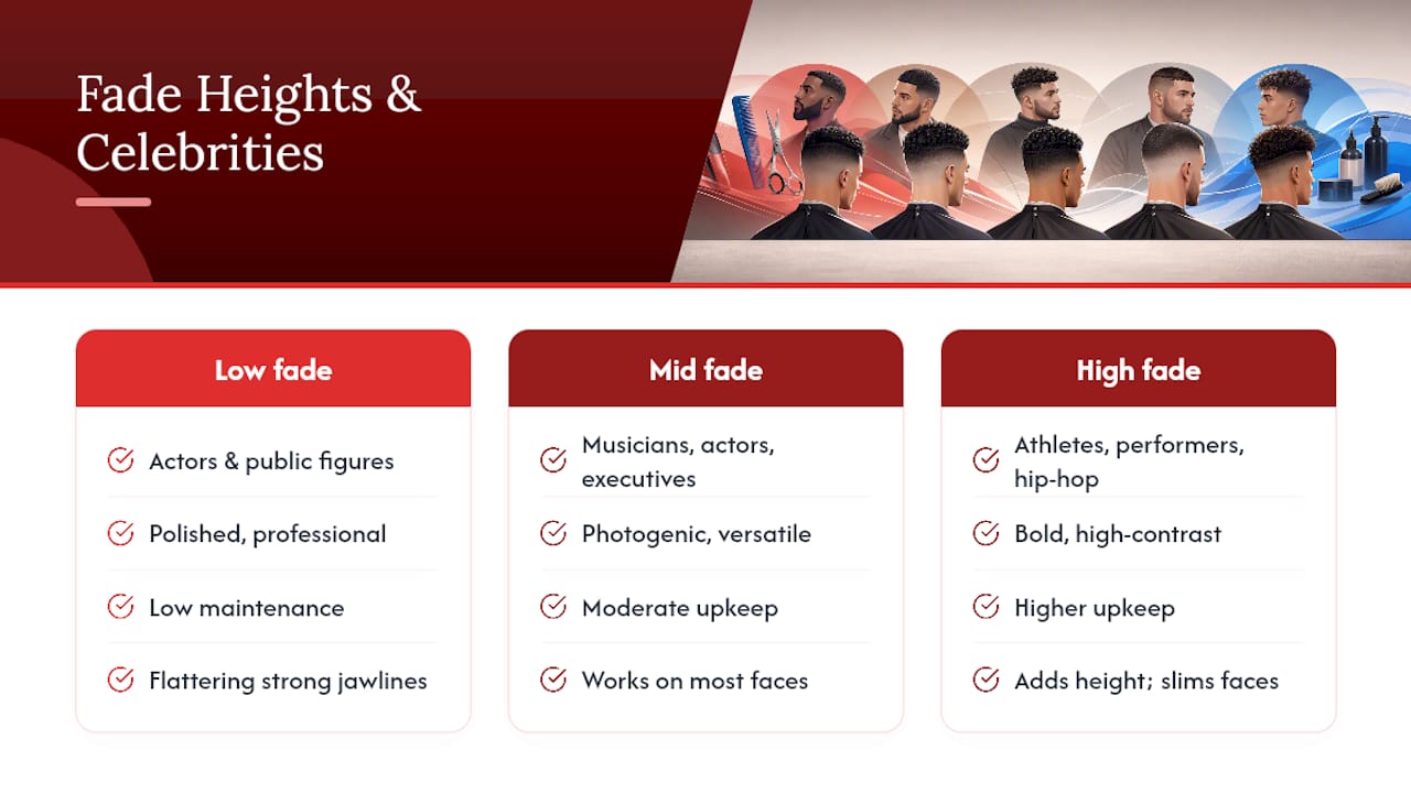 Which Celebrities Wear Low and High Fades Well? — overview diagram