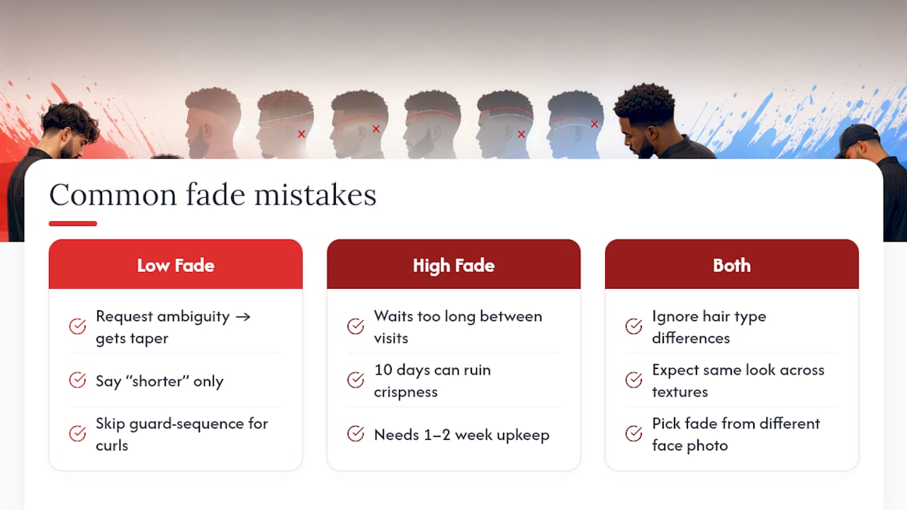 What Mistakes Ruin a Low or High Fade? — overview diagram