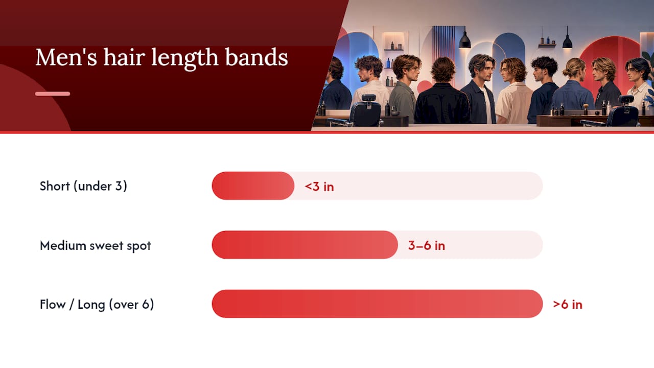 Hair length range from short to long