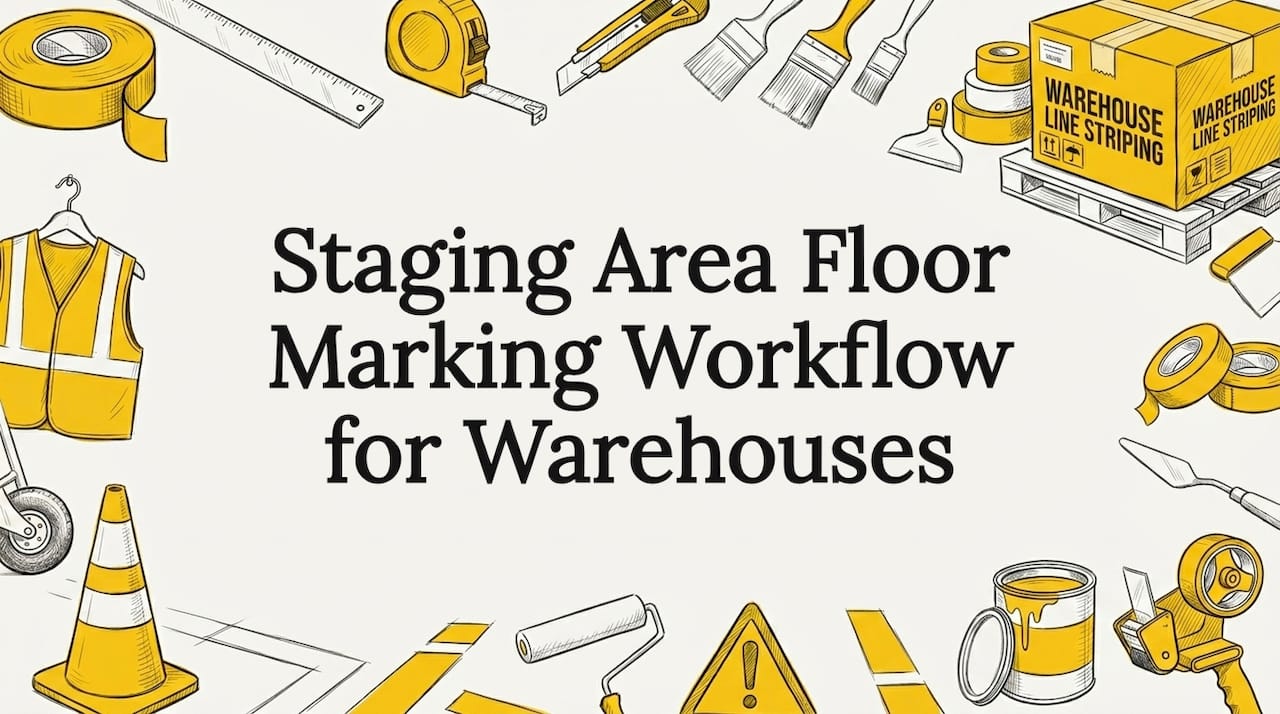 Staging Area Floor Marking Workflow for Warehouses