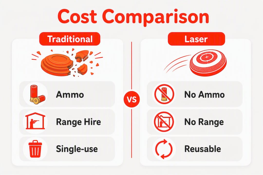 Infographic comparing traditional and laser clay costs