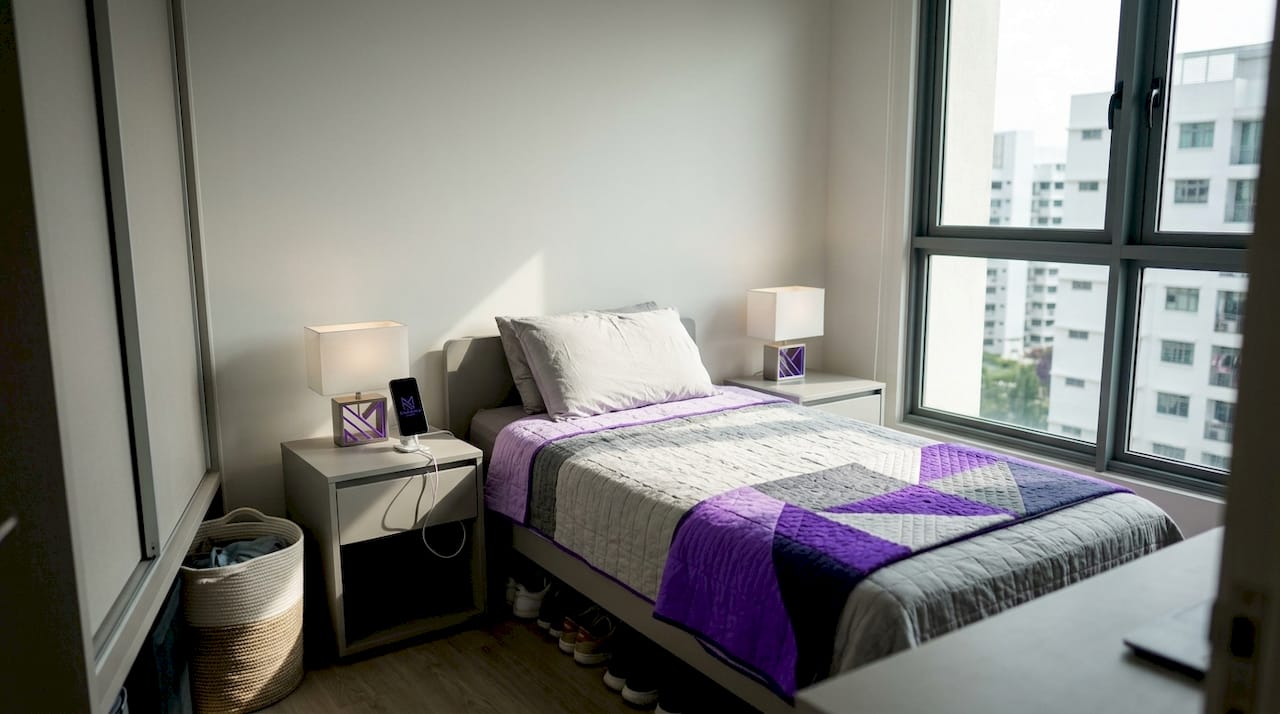 Singapore condo bedroom furniture layout