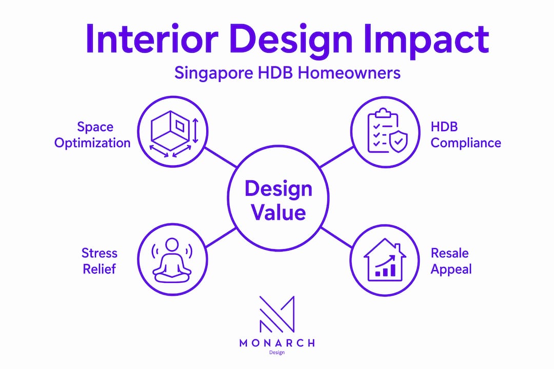 Infographic shows key benefits of interior design