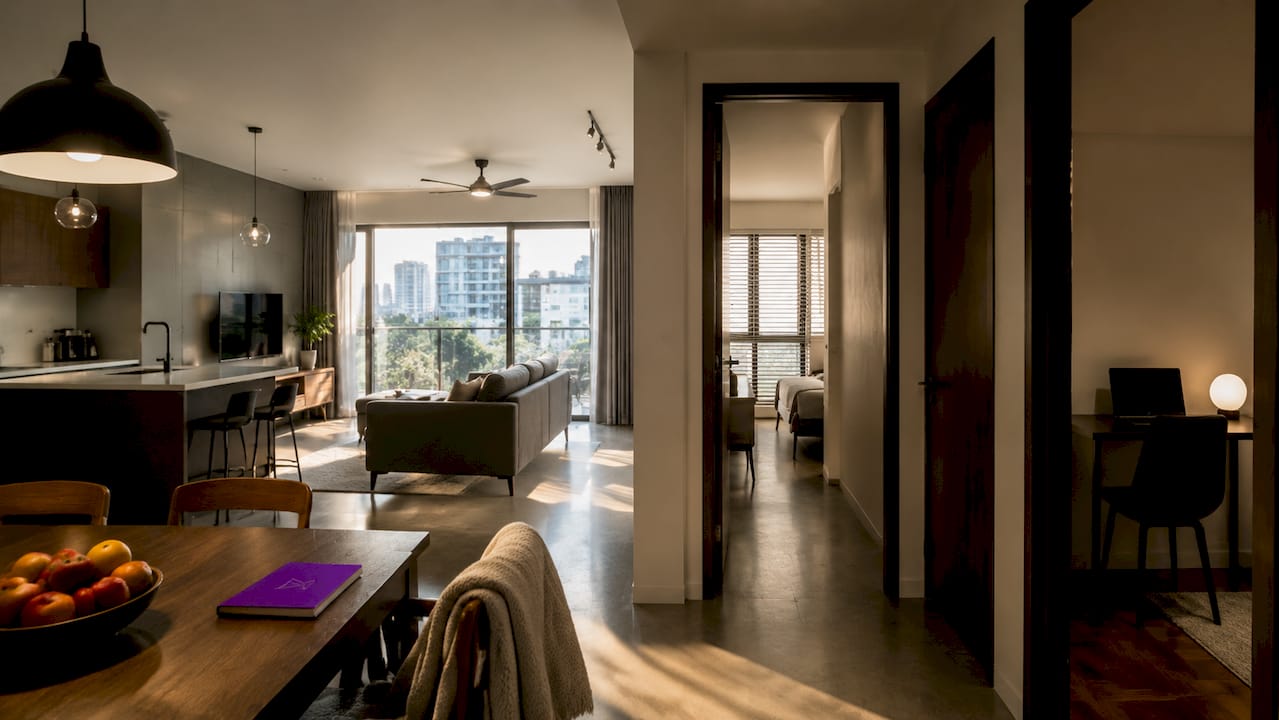 Split view of open and traditional floor plans