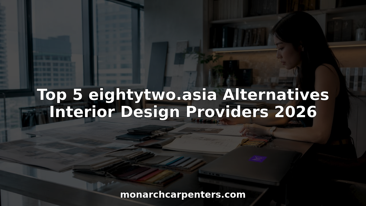 Interior design workspace with materials and tools in Singapore