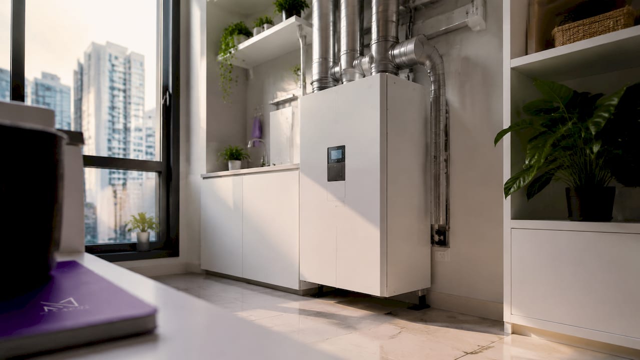 Energy Recovery Ventilator unit in Singapore home