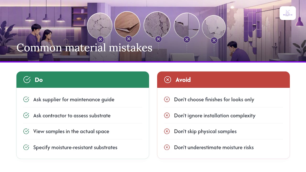 5. Common material-selection mistakes and how to avoid them — overview diagram