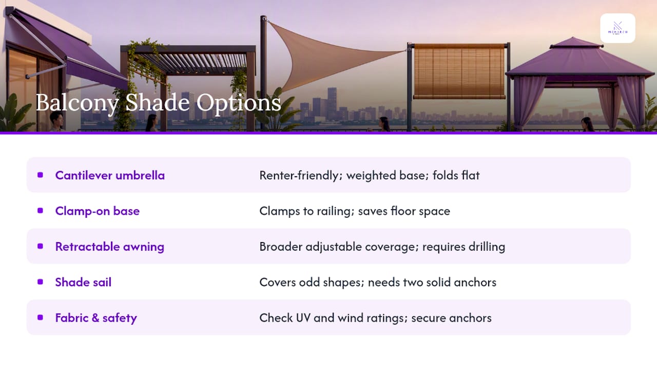 Incorporating Shade Solutions (Awnings, Umbrellas) — overview diagram