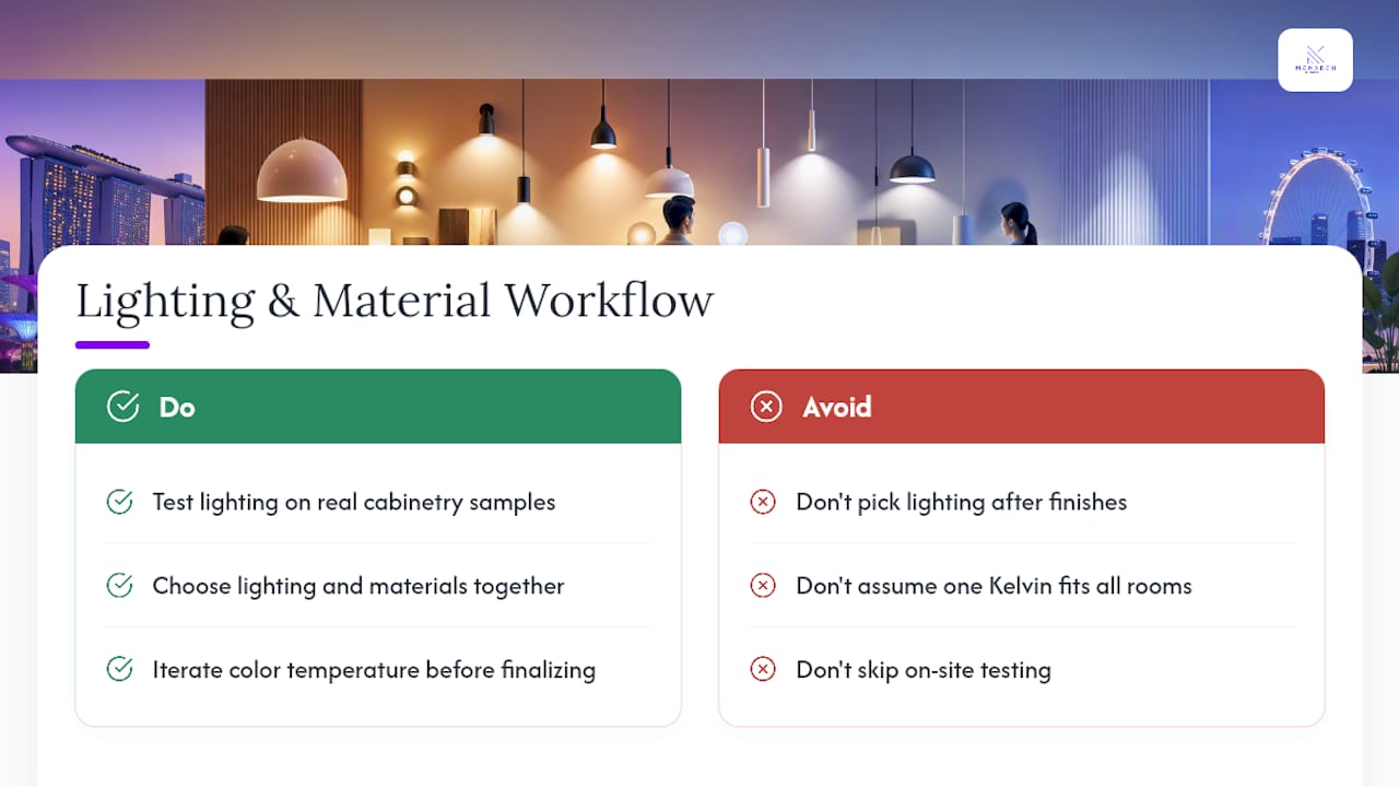 How Monarch Carpenters Design Studio Handles Lighting Temperature — overview diagram