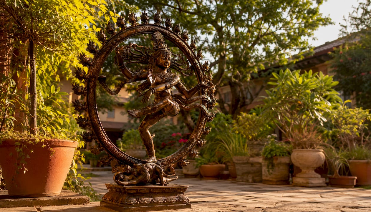 Shiva Nataraja bronze sculpture close-up