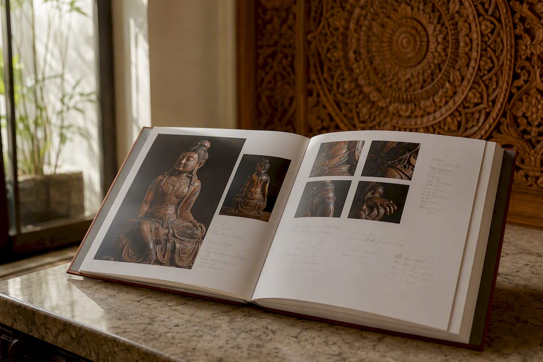 Insurance appraisal report with sculpture photos