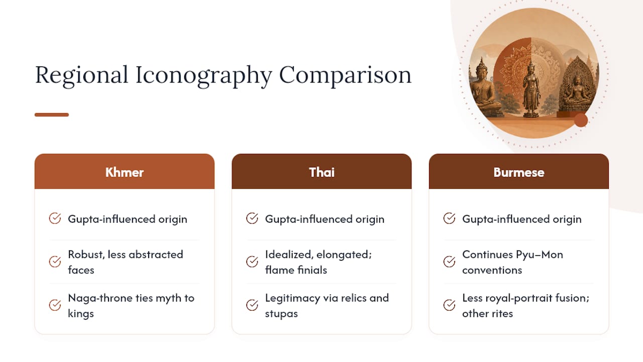 Comparison of Khmer Thai and Burmese iconography