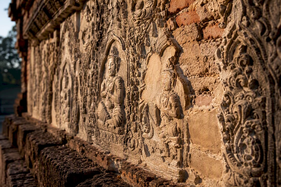 Stucco relief texture under raking light