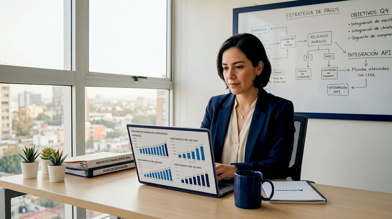 Especialista analizando ingresos digitales periódicos