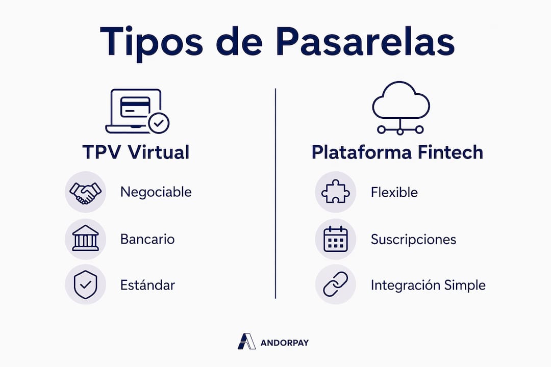 Infografía sobre las diferencias entre las principales plataformas de pago