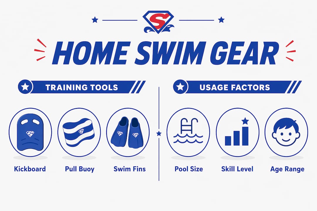 Infographic comparing home swim equipment features