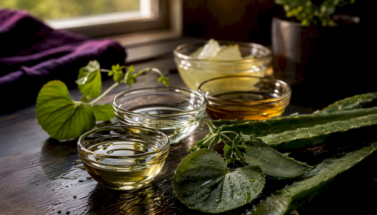 Natural skincare ingredients supporting azelaic acid