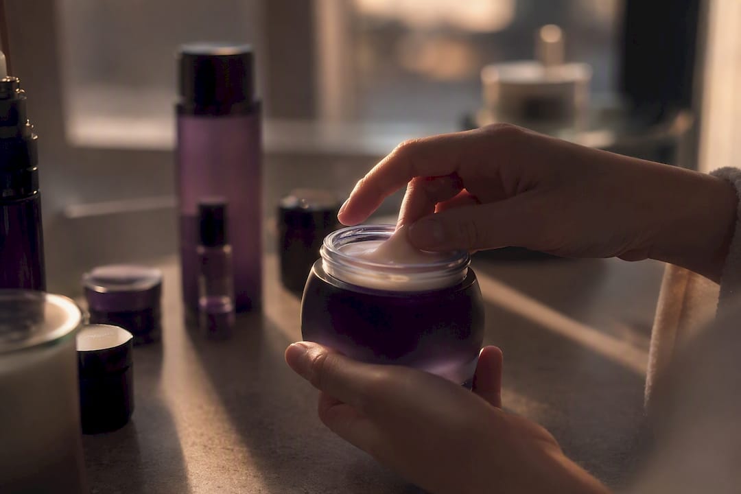 Hand scooping Korean sleeping pack cream