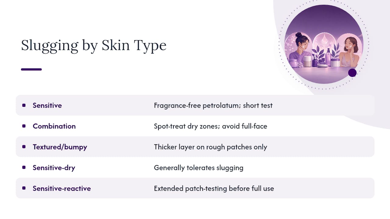 Does Slugging Work Differently for Sensitive or Combination Skin? — overview diagram