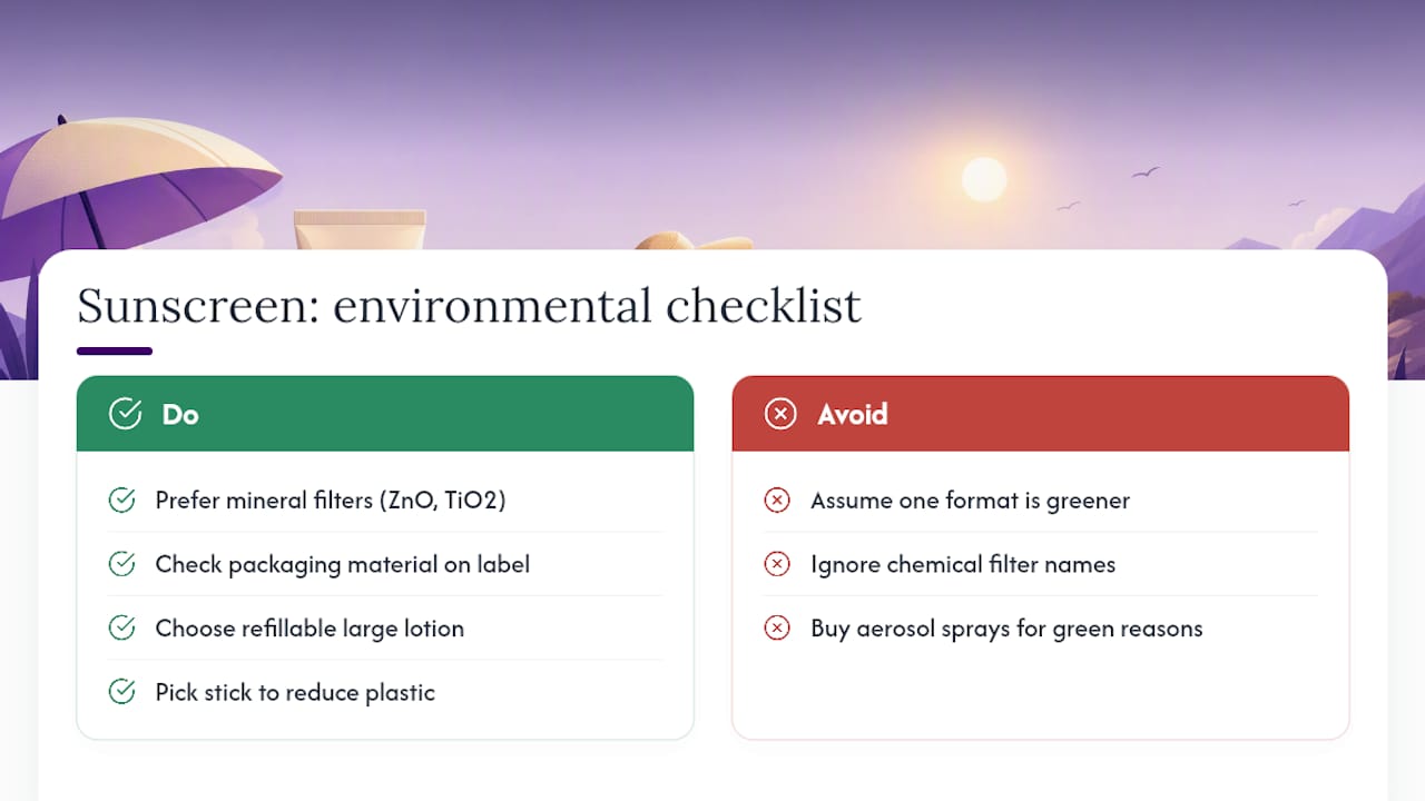 Does Sunscreen Format Affect the Environment? — overview diagram