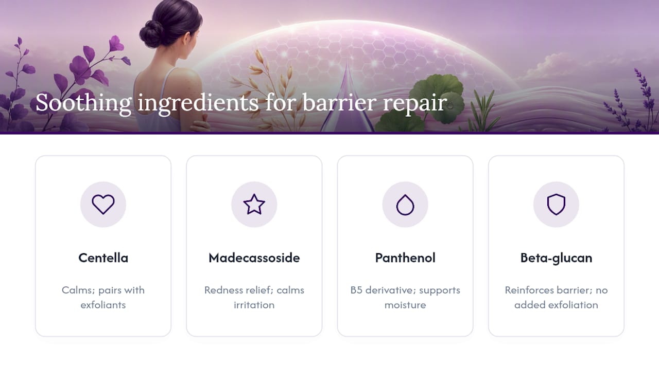Soothing Korean Ingredients That Support Barrier Repair — overview diagram