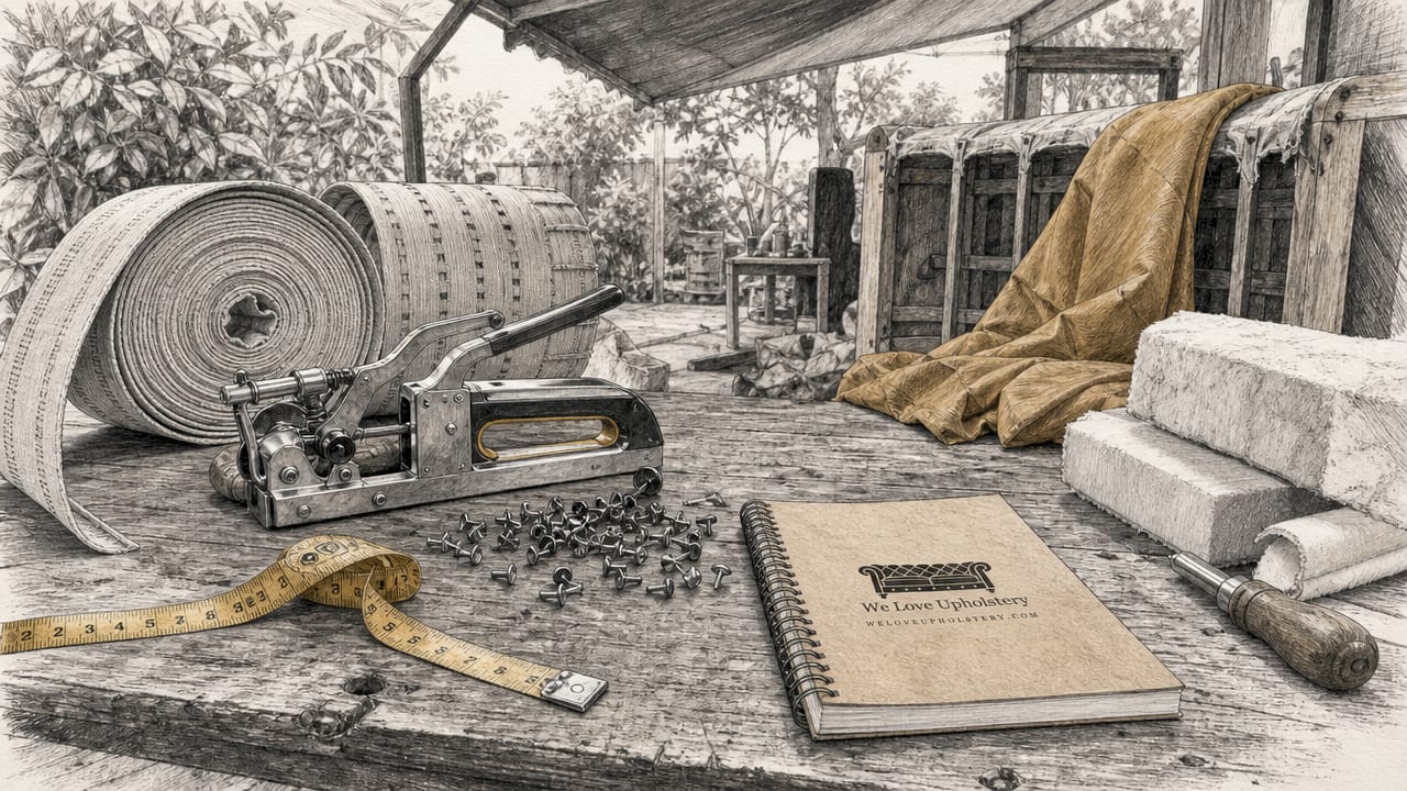 Upholstery tools for sofa webbing repair