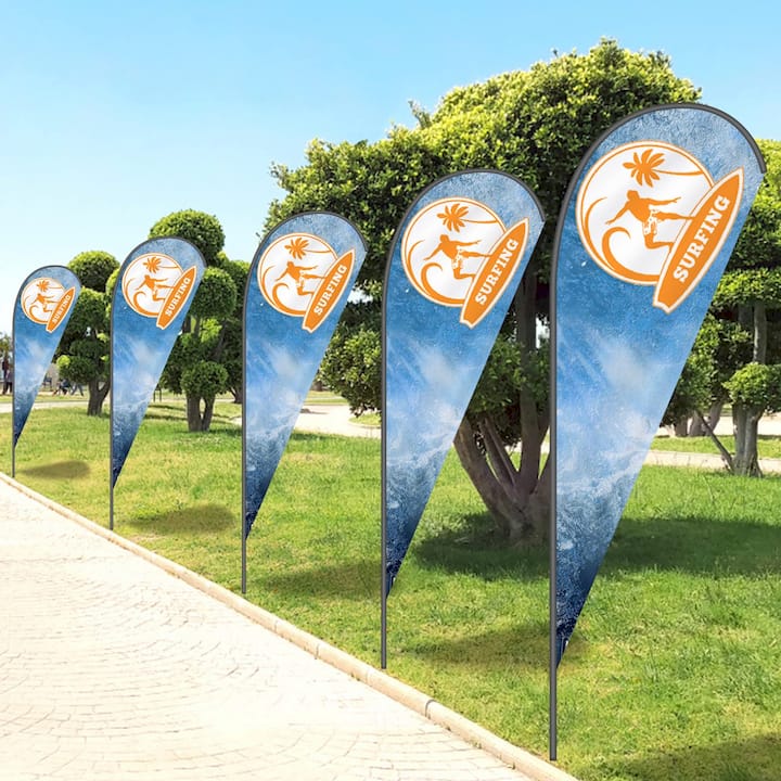 Amazon.com : Custom Teardrop Feather Flags for Business Outside ...