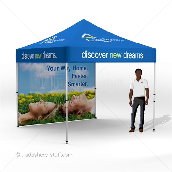 Custom Printed Canopy Tent w/ Wall - tradeshow-stuff