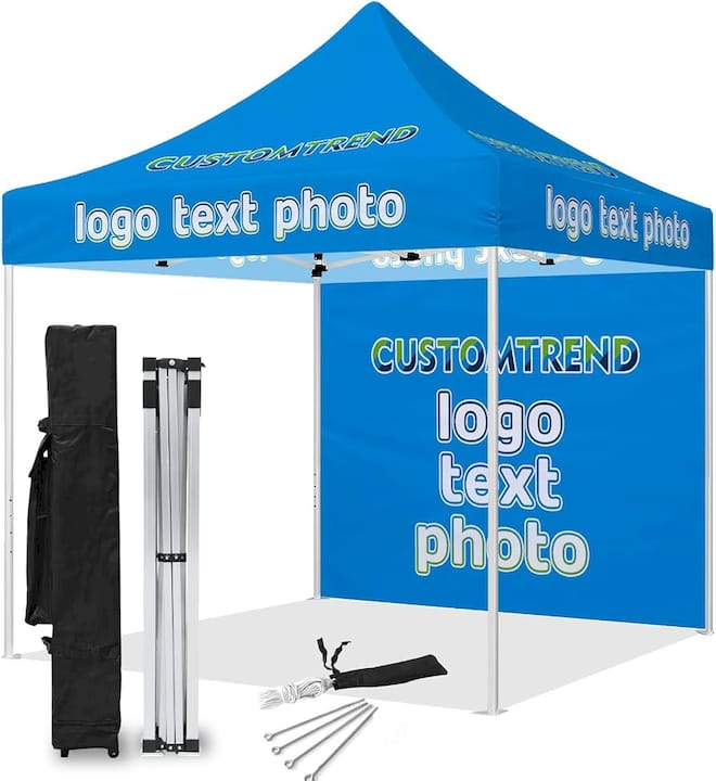 Amazon.com : CUSTOMTREND Custom Canopy Tent 10x10 with Logo ...
