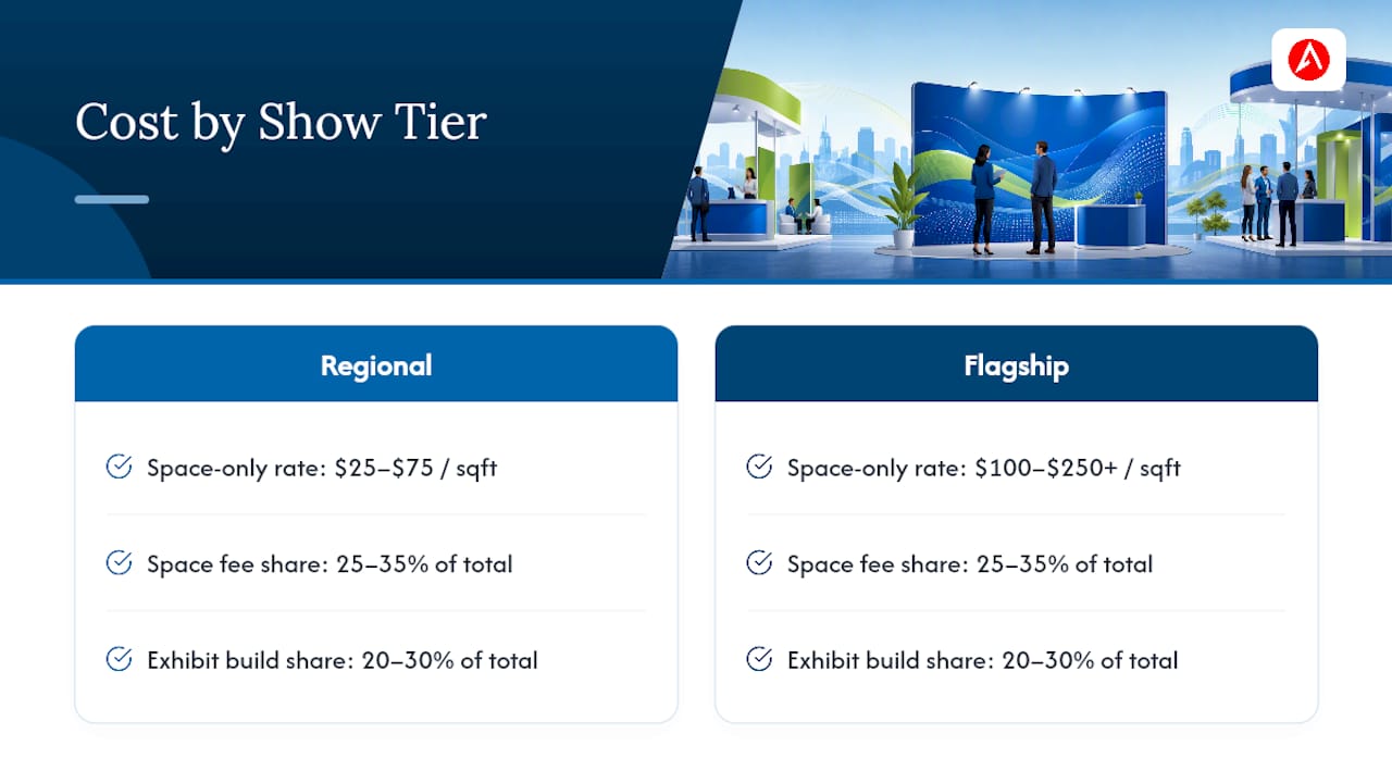 Trade show display cost ranges and shares