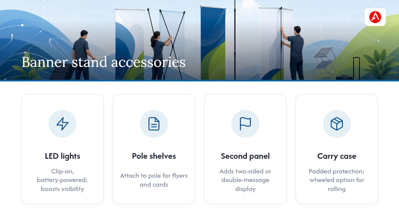 What Accessories Actually Improve a Banner Stand Setup? — overview diagram