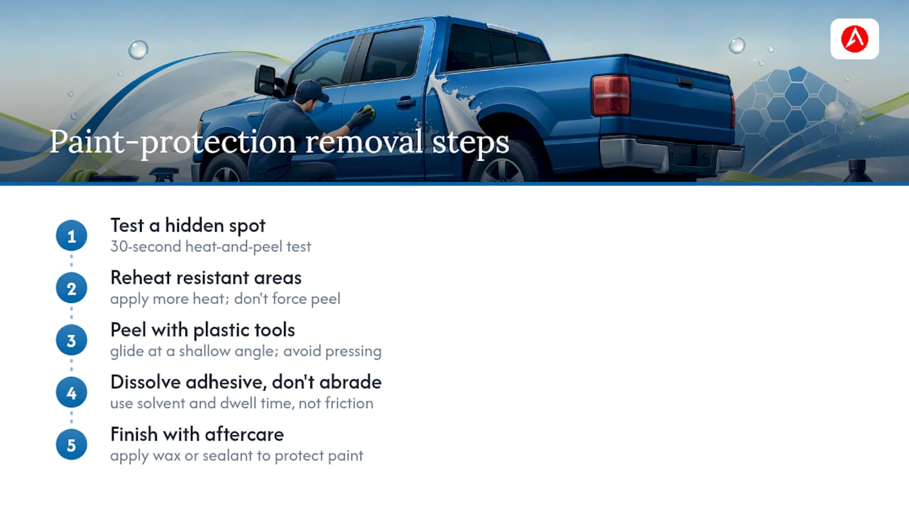 Five steps for protecting paint during vinyl removal