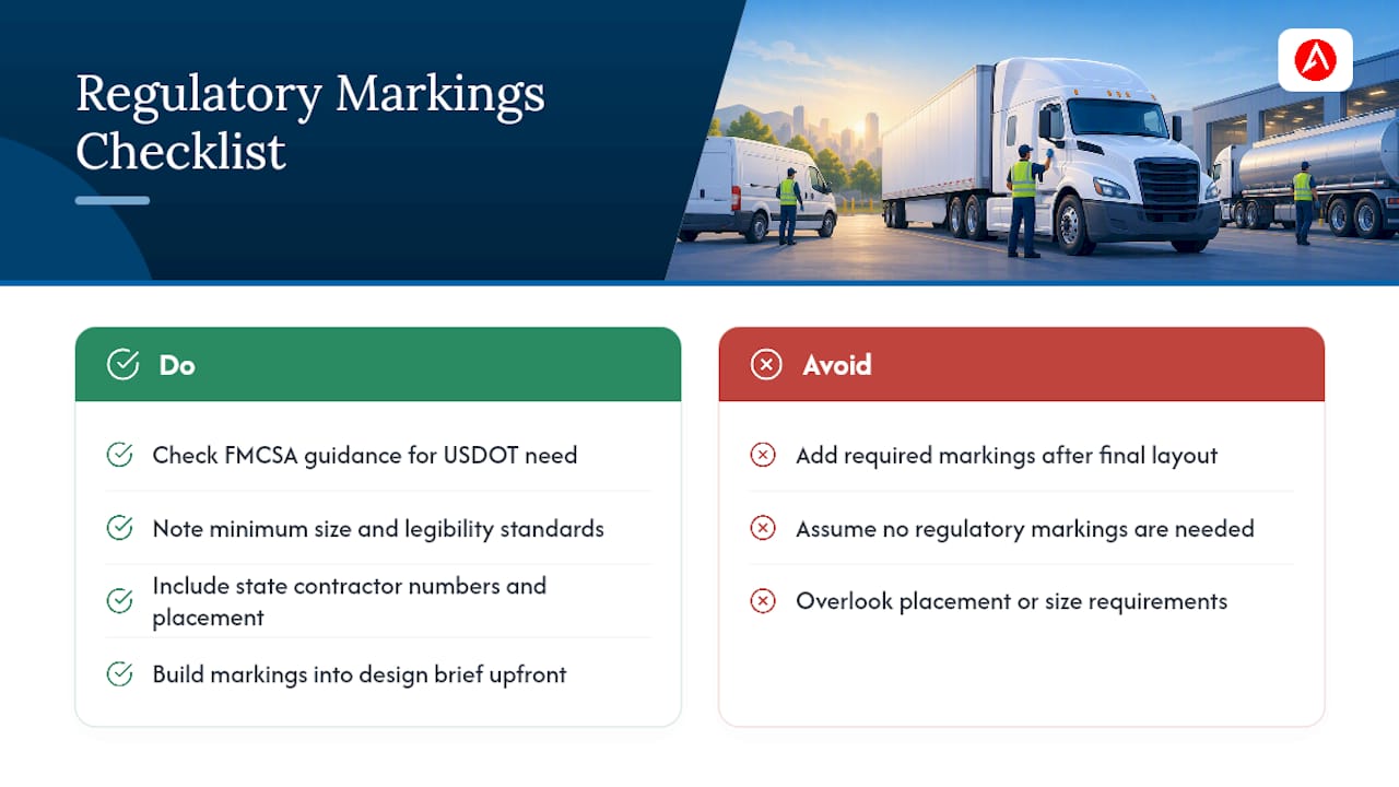 Do USDOT and Compliance Markings Affect the Price? — overview diagram