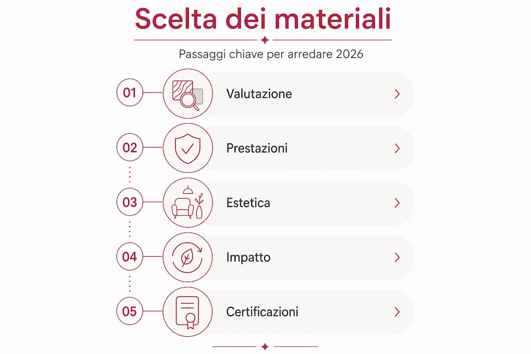 Guida illustrata alla scelta dei materiali per l’arredamento