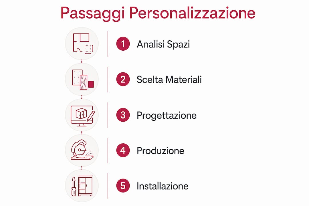 Infografica: tutti i passaggi per creare un arredamento su misura