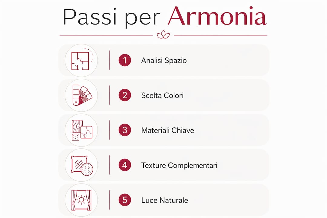 Infografica: tutti i passaggi per creare un’armonia perfetta negli ambienti