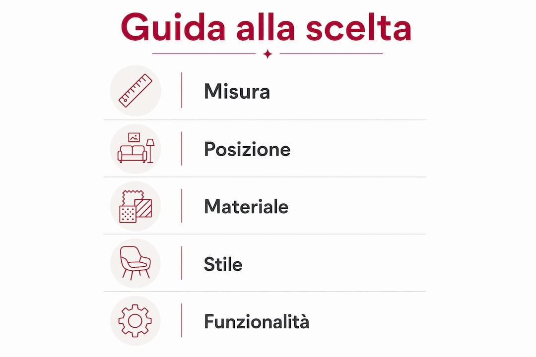 Infografica: consigli pratici per scegliere il tappeto perfetto