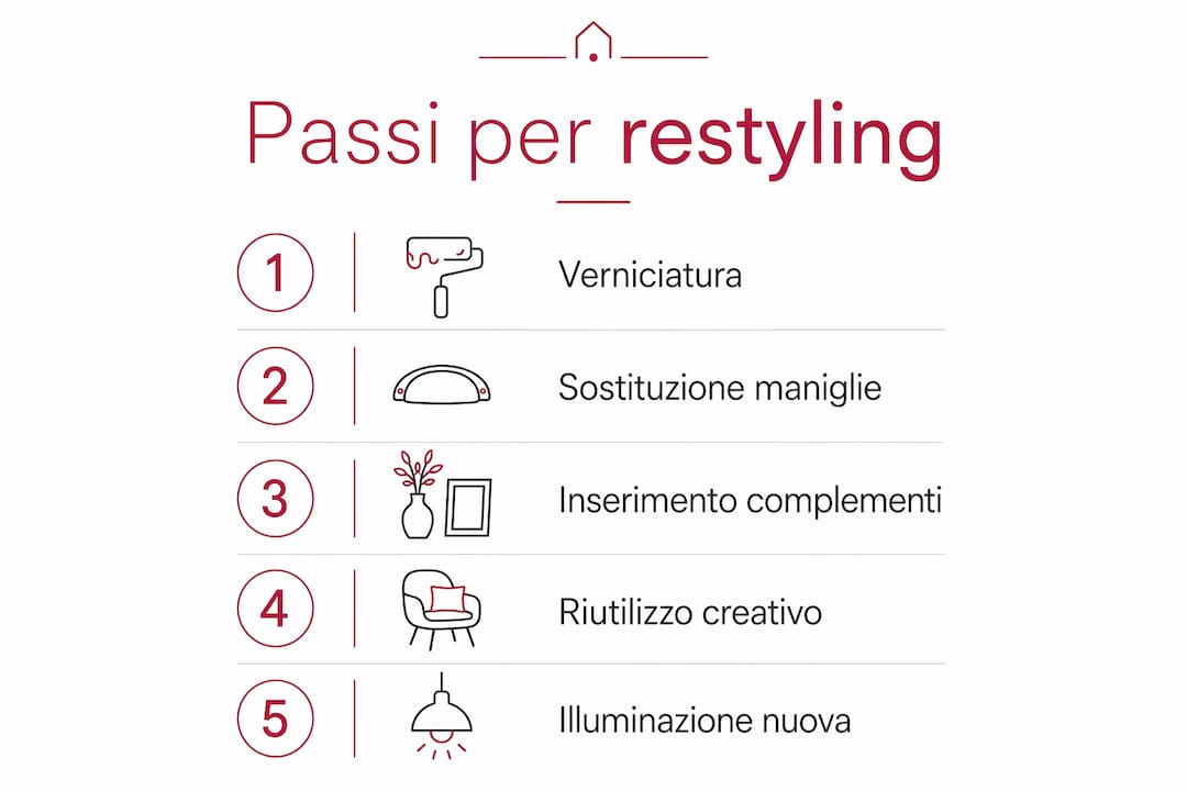 Infografica con tutti i passaggi essenziali per rinnovare la tua casa