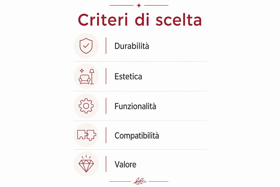 Infografica: i consigli fondamentali per scegliere i complementi d'arredo giusti