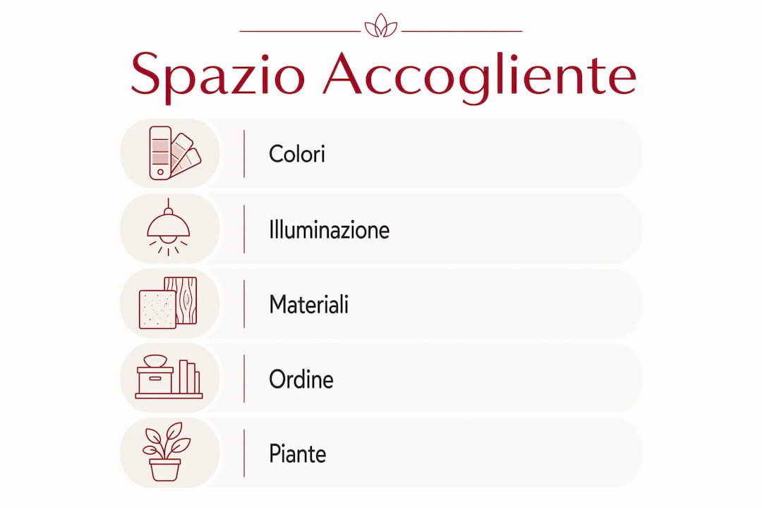 Infografica: come creare un ambiente caldo e invitante, ecco gli elementi essenziali