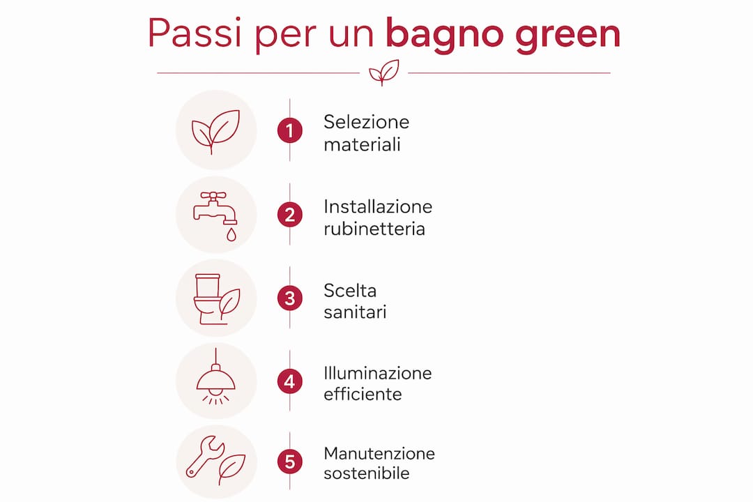 Infografica: tutti i passaggi per un bagno davvero sostenibile