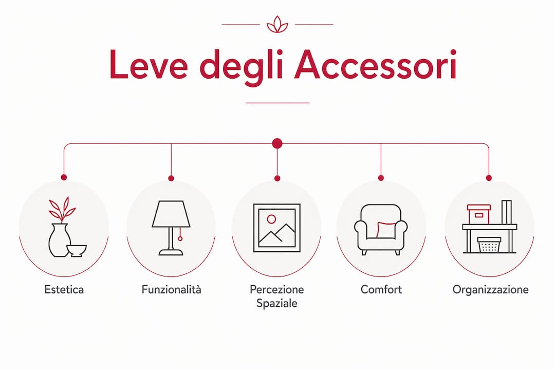 Infografica che illustra i fattori chiave di successo nel settore degli accessori